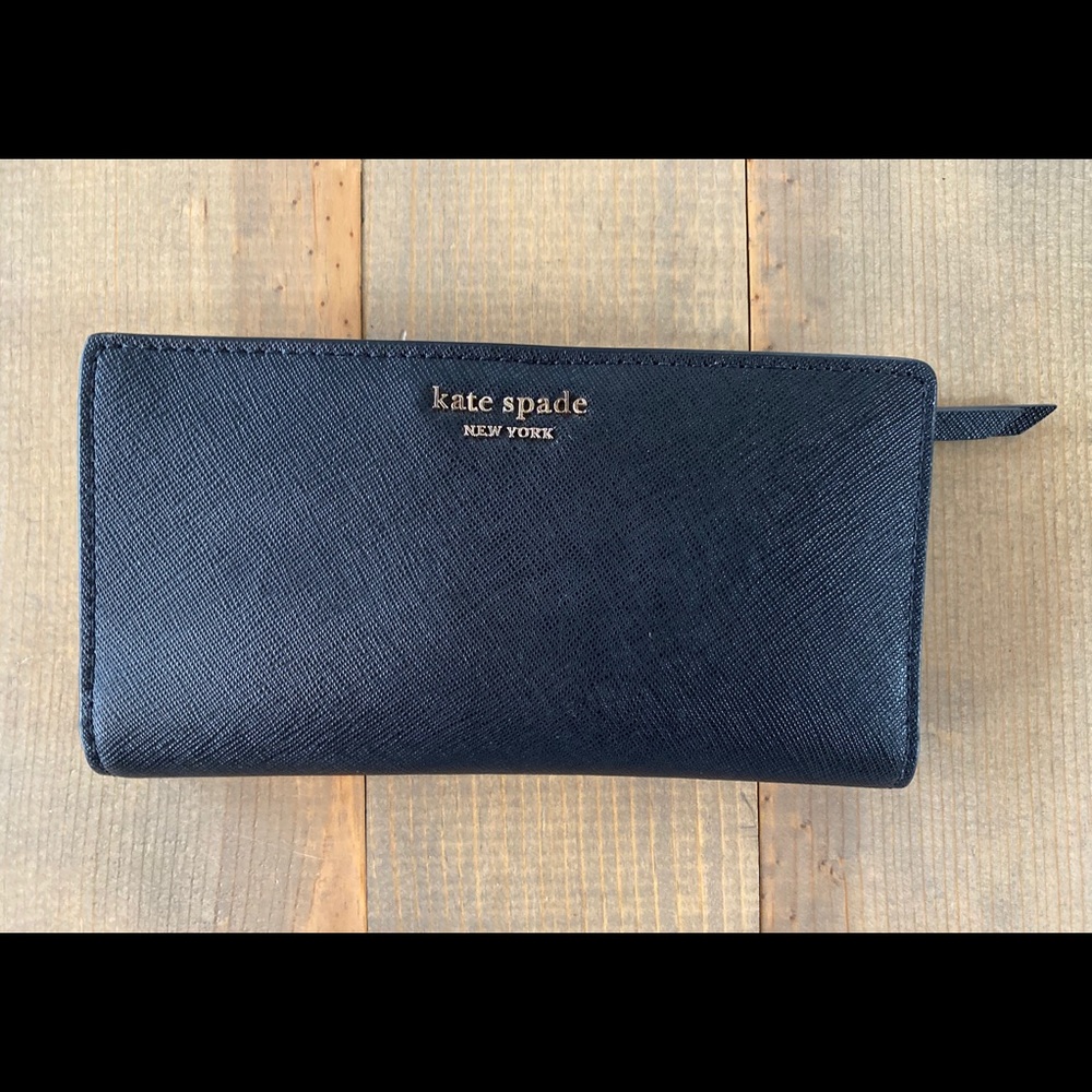 Black kate spade Medium Bifold Wallet